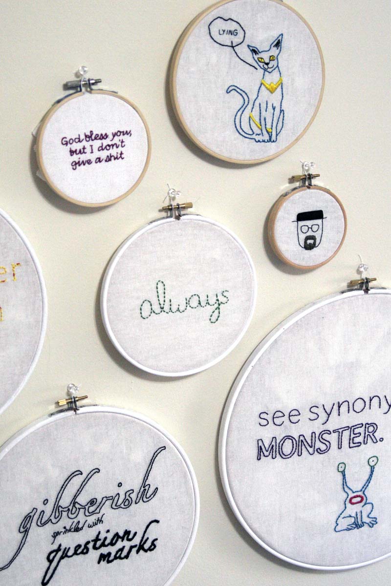 display embroidery hoops