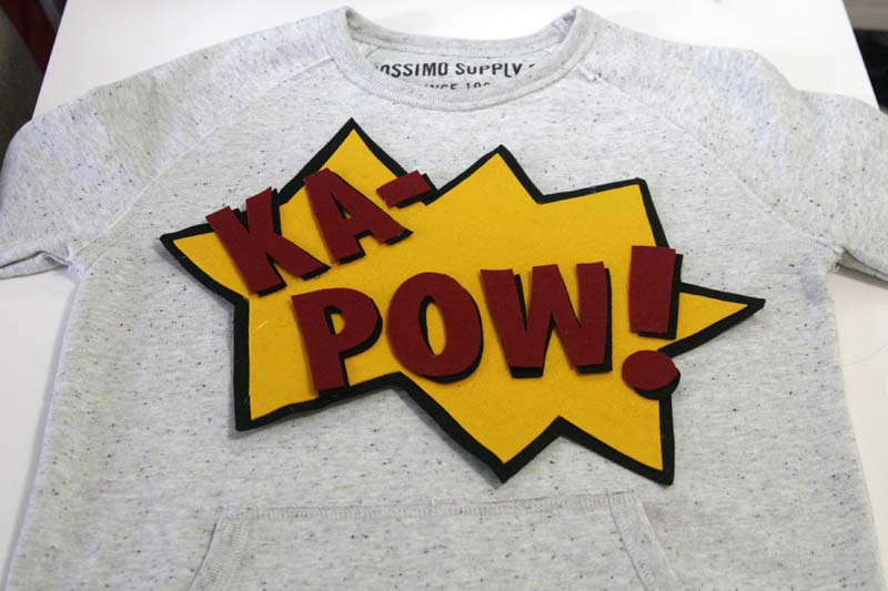 ka pow comic book inspired sweatshirt